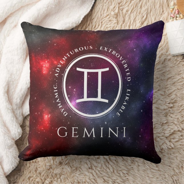Starfield Gemini Twillingars Western Zodiac Kudde (Filt)