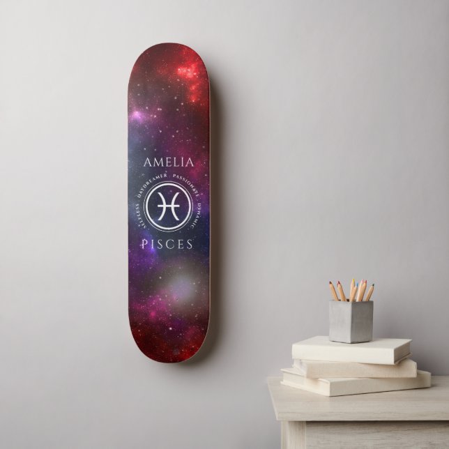 Starfield Pisces Fish Western Zodiac Mini Skateboard Bräda 18,5 Cm (Väggkonst)