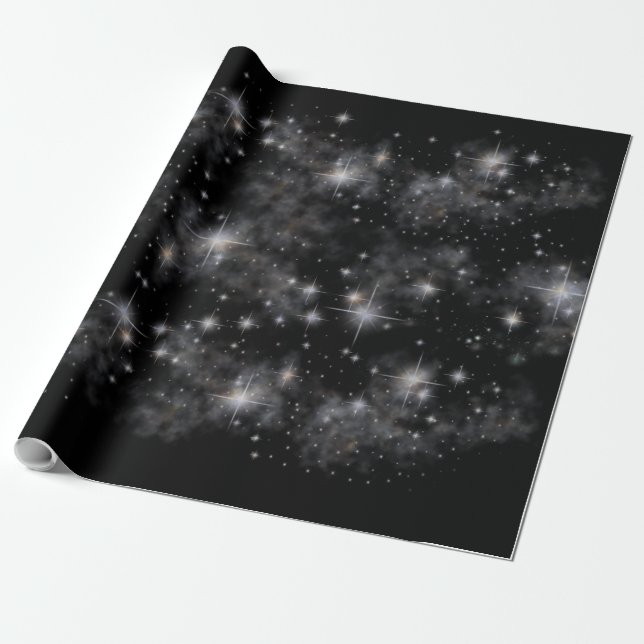 Starfield Triple Måne Papper Presentpapper (Utrullad)