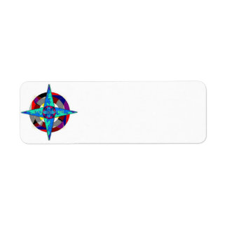 Starfire Compass-etikett Returadress Etikett