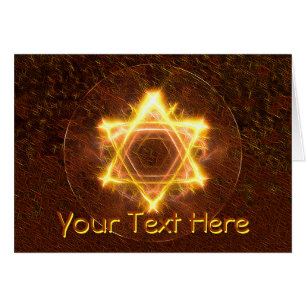 Starfire - Fractal Star of David Hälsningskort