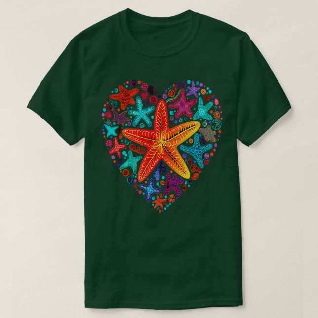 Starfish Alla hjärtans dag T Shirt (Design framsida)