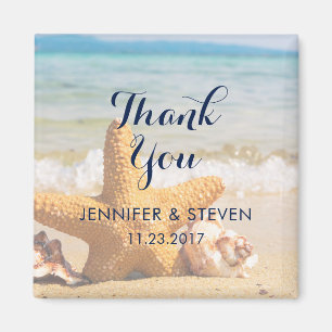 Starfish and Seashells on the BeachTack You Magnet