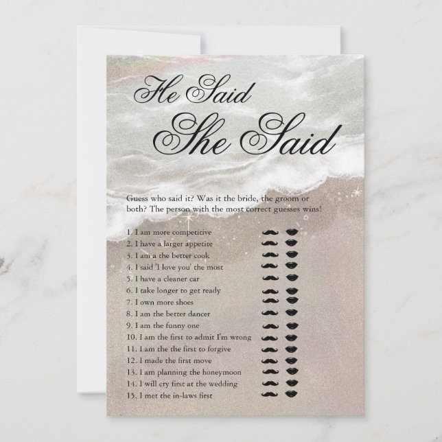 Starfish and Shells Tropical Beach Bridal Shower Inbjudningar (Framsida)