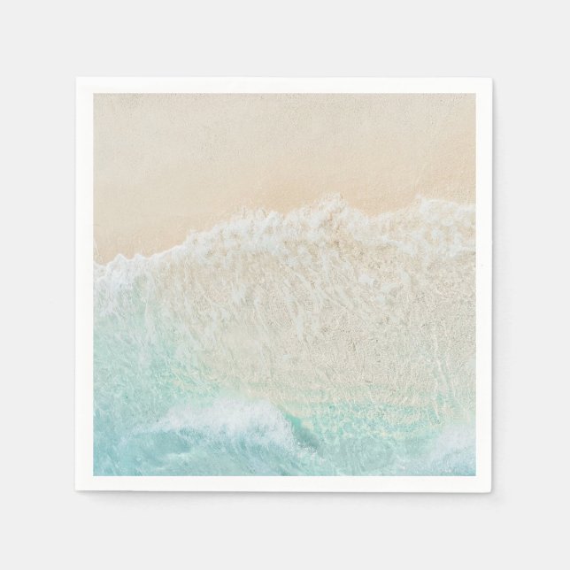 Starfish and Shells Tropical Beach Bridal Shower Pappersservett (Framsidan)