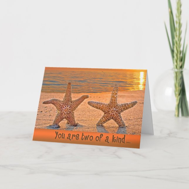 Starfish-årsjubileum-Grattis Card Kort (Framsida)