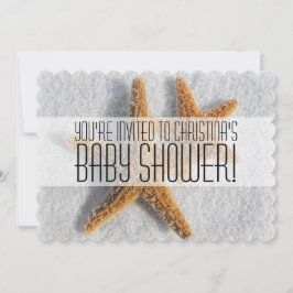 Starfish Beach Boy eller Girl Baby Shower-inbjudni Inbjudningar