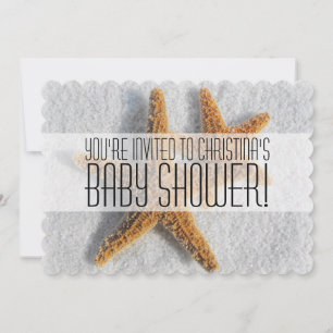 Starfish Beach Boy eller Girl Baby Shower-inbjudni Inbjudningar