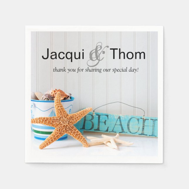 Starfish Beach Cocktail Party Pappersservett (Framsidan)