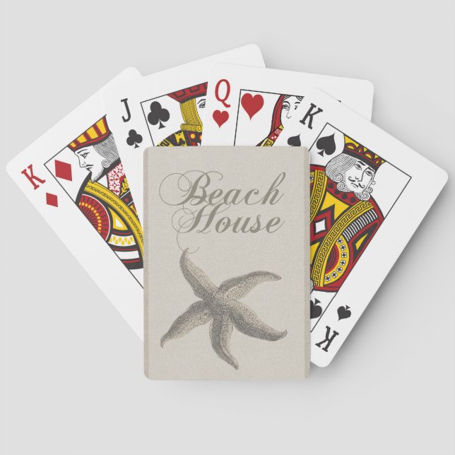 Starfish Beach House Seashore Coastal Casinokort (Baksidan)
