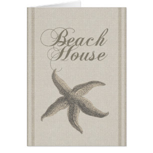 Starfish Beach House Seashore Coastal Hälsningskort