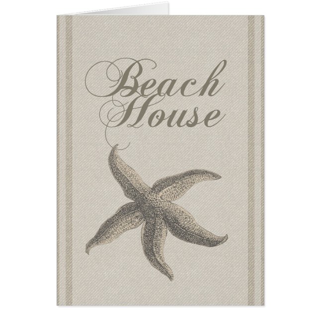 Starfish Beach House Seashore Coastal Hälsningskort (Framsidan)