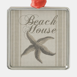 Starfish Beach House Seashore Coastal Julgransprydnad Metall