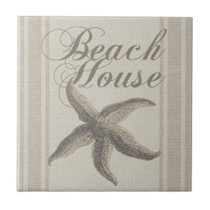 Starfish Beach House Seashore Coastal Kakelplatta