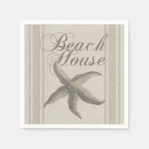 Starfish Beach House Seashore Coastal Pappersservett