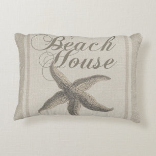 Starfish Beach House Seashore Coastal Prydnadskudde