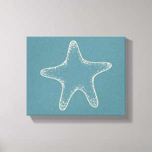 Starfish Beach Ocean Nautical Wall Canvas Art