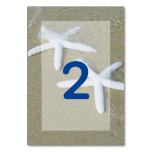 Starfish Beach Wedding Bordsnummer