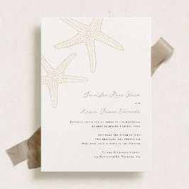 Starfish Beach Wedding Inbjudningar