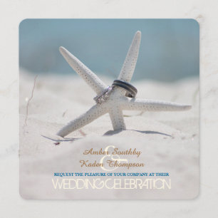 Starfish Beach Wedding Inbjudningar