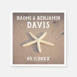 Starfish Beach Wedding Napkins Pappersservett