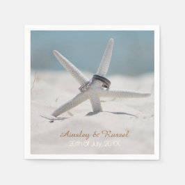 Starfish Beach Wedding Napkins Pappersservett