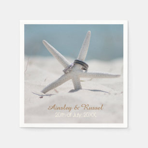 Starfish Beach Wedding Napkins Pappersservett