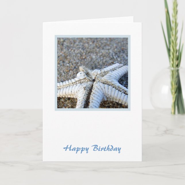 Starfish Birthday Card Kort (Framsida)