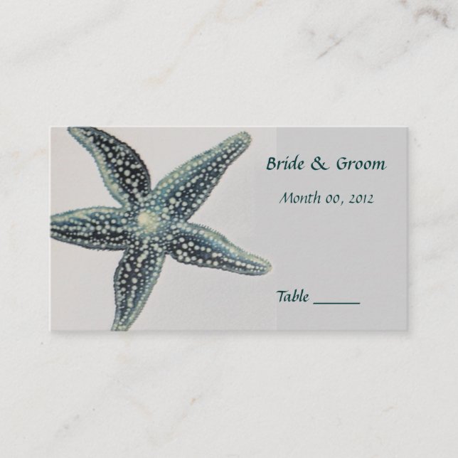 Starfish Bord Place Card Placeringskort (Framsida)
