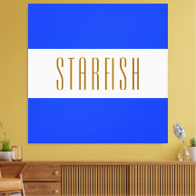 STARFISH Bright Royal Blue White Seaside Rand