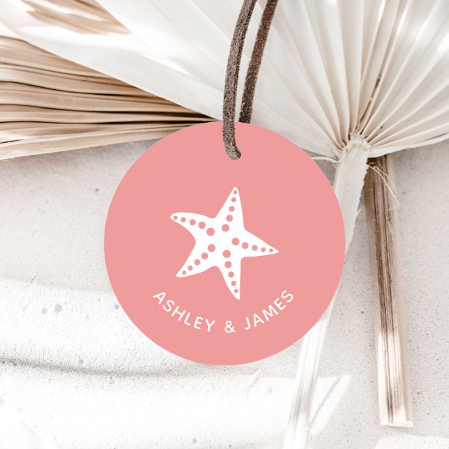 Starfish Bröllop Gift Märkre for Beach Wedding Fav Gåvor Etiketter (Skapare uppladdad)
