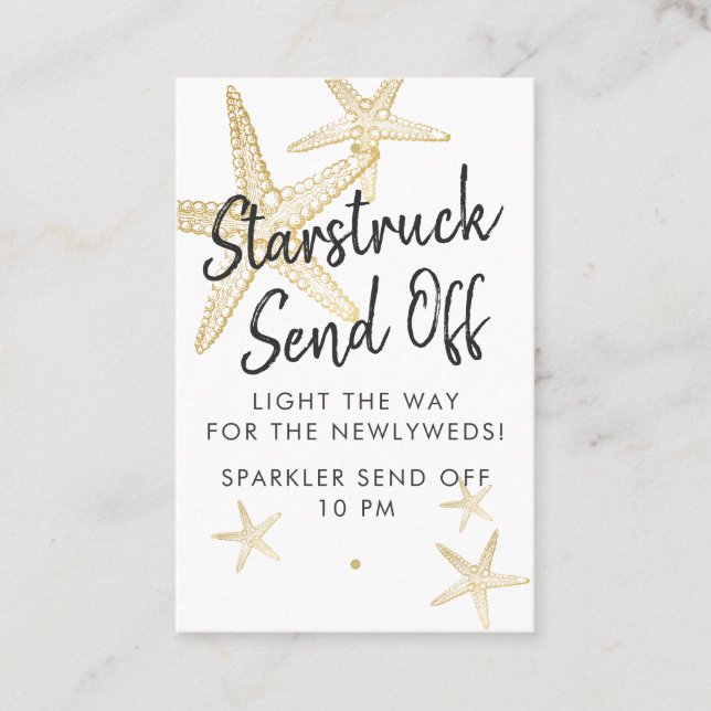 Starfish Bröllop-miniatyrdiagram - skicka av Märkr Visitkort (Framsida)
