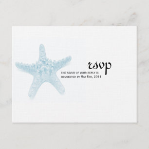 Starfish Bröllop OSA Card - blått Kort