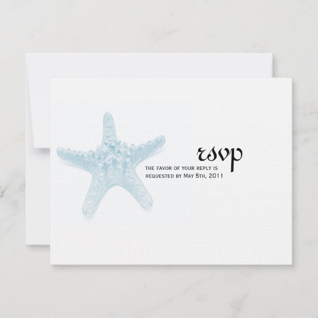 Starfish Bröllop OSA Card - blått Kort (Framsida)