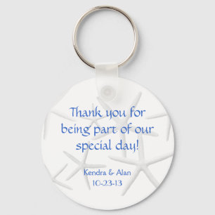 Starfish Bröllop Personlig Favoriter Nyckelring