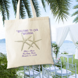 Starfish Bröllop Welcome Guests Hotel Bag Tygkasse