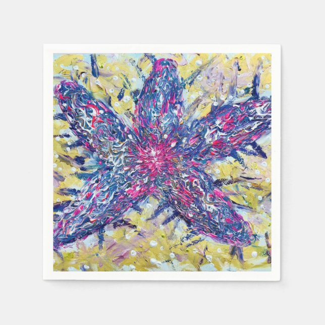 Starfish Cocktail Napkin Pappersservett (Framsidan)