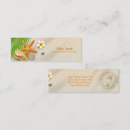 Starfish conch handflatan löv för vaccinationsplan mini visitkort