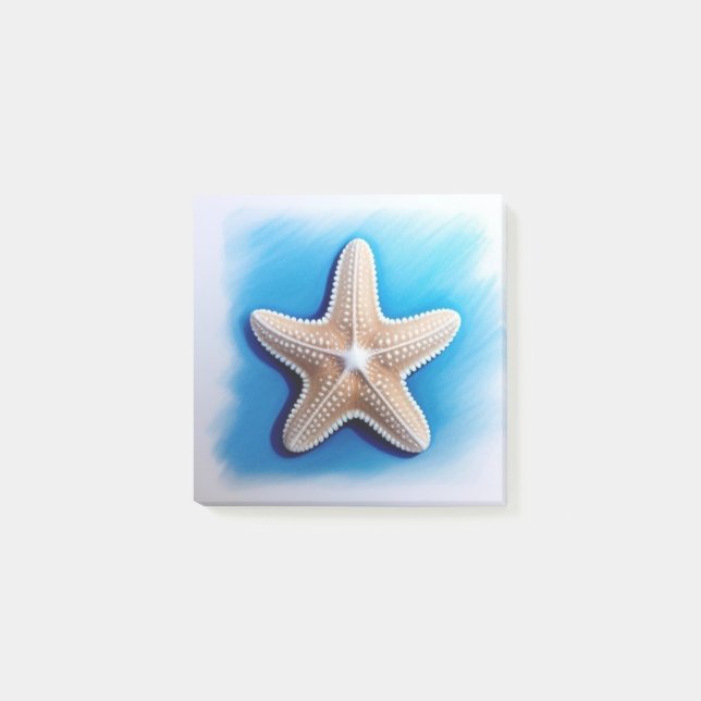 Starfish Crayon Teckning Post-it Block (Framsida)