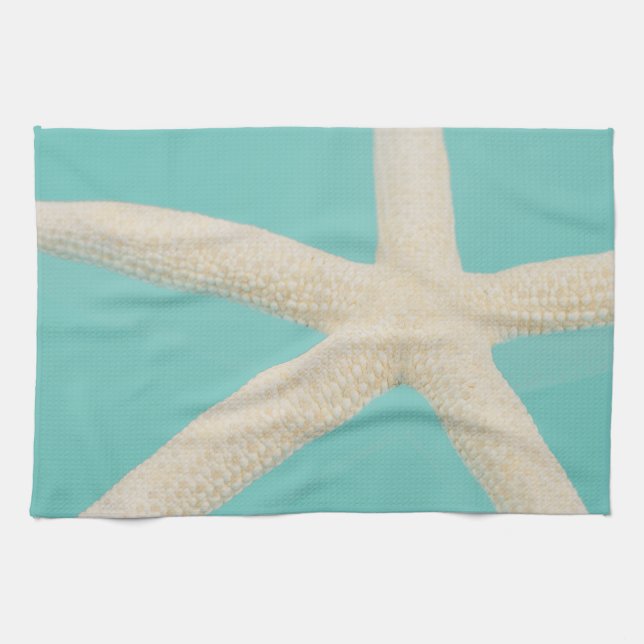 Starfish elegant oceant modern strandkräm kökshandduk (Horisontell)