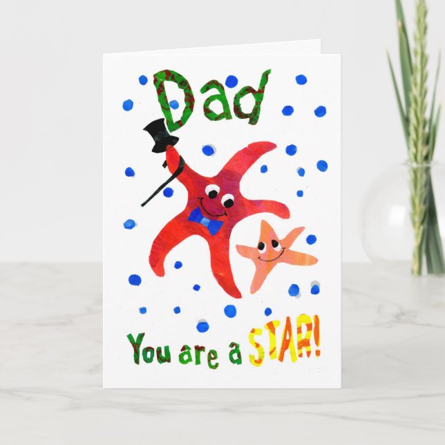 Starfish Fars dag Card Kort (Framsida)