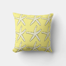 Starfish Gult White Mönster Elegant Beach Cute Kudde