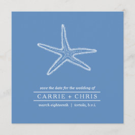 Starfish Illustration Save the Date Spara Datumet