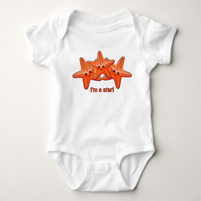 Starfish Infant Creeper T-shirt (Framsida)
