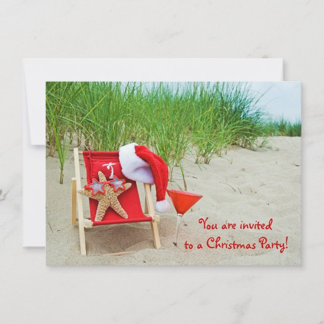 Starfish jul Party Inbjudan (Framsida)