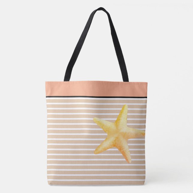Starfish Large Tote Bag Tygkasse (Framsida)