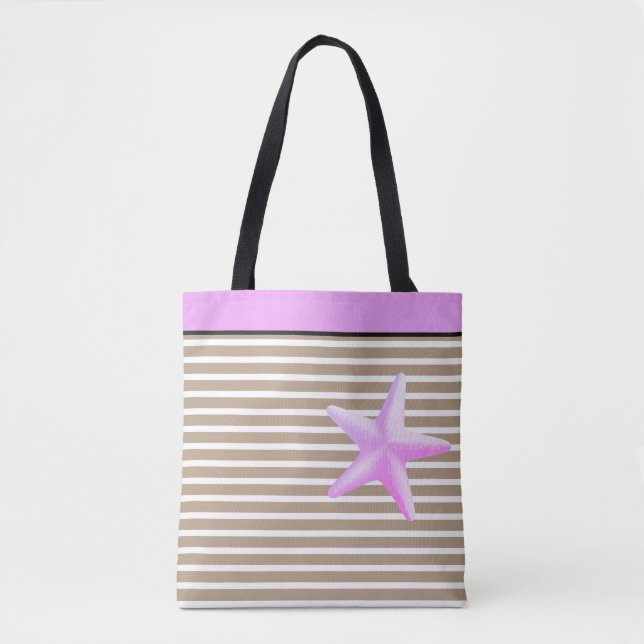 Starfish Large Tote Bag Tygkasse (Framsida)