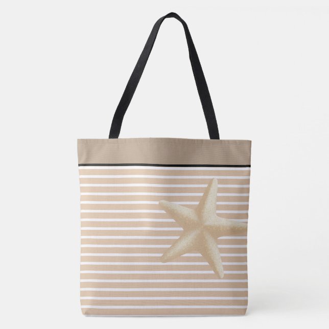 Starfish Large Tote Bag Tygkasse (Framsida)
