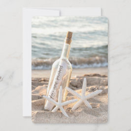 Starfish Message in a Flaska Vow Renewal Inbjudningar