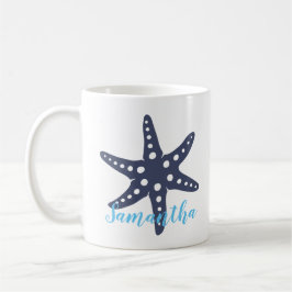 Starfish Midnight Blue Namn Kaffemugg